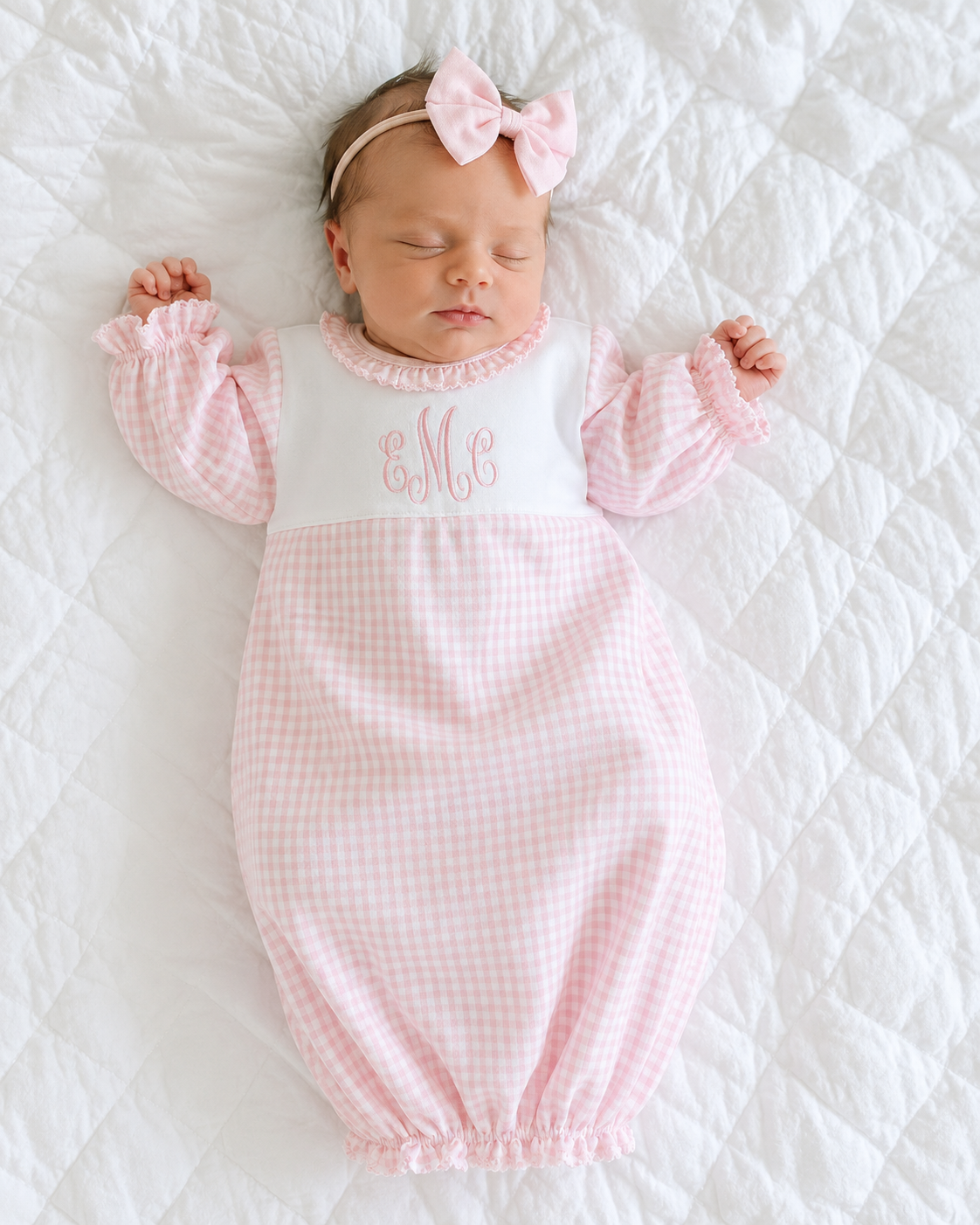 Pink Checks Pima Cotton Gown