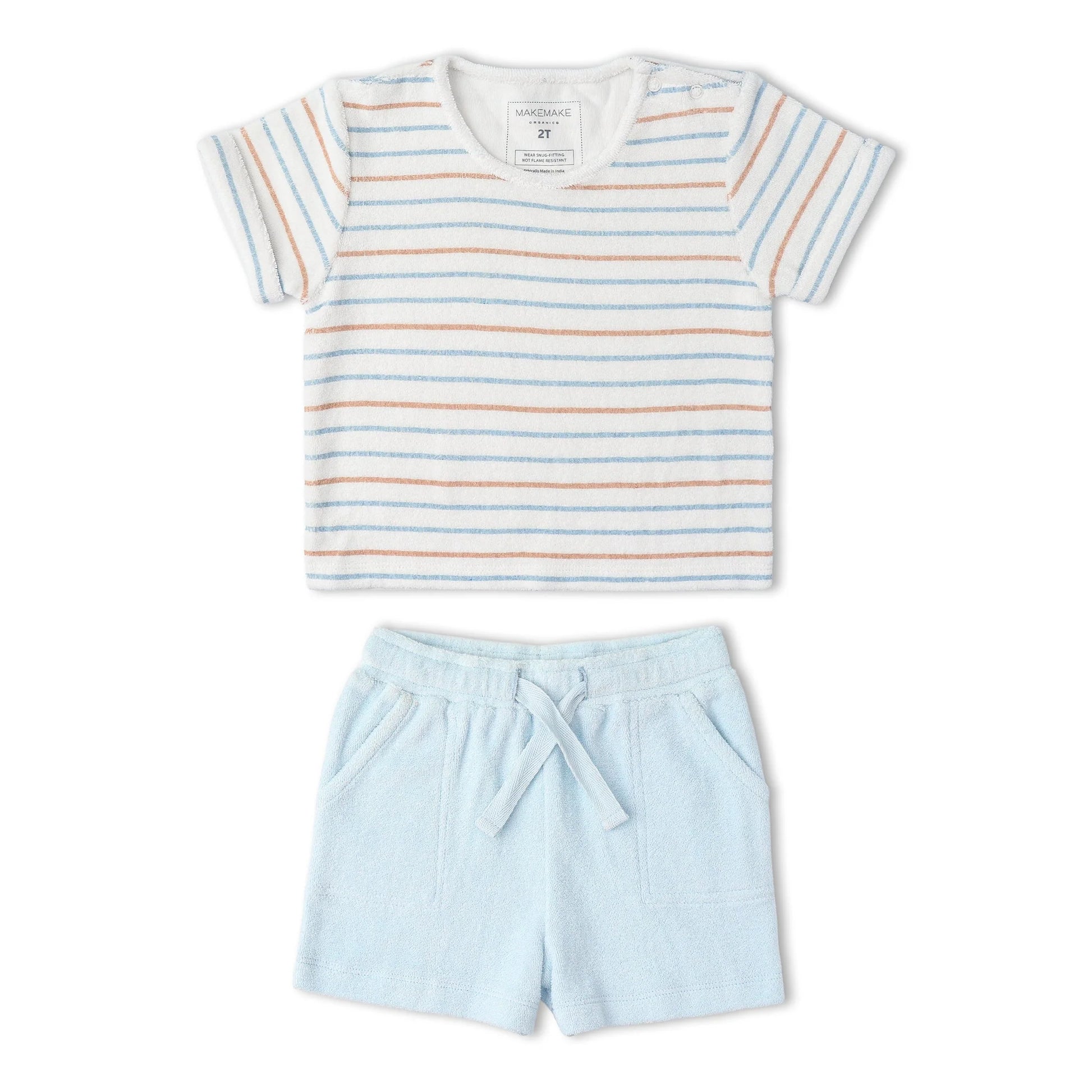Terry Tee & Shorts Set- Cabana Stripes