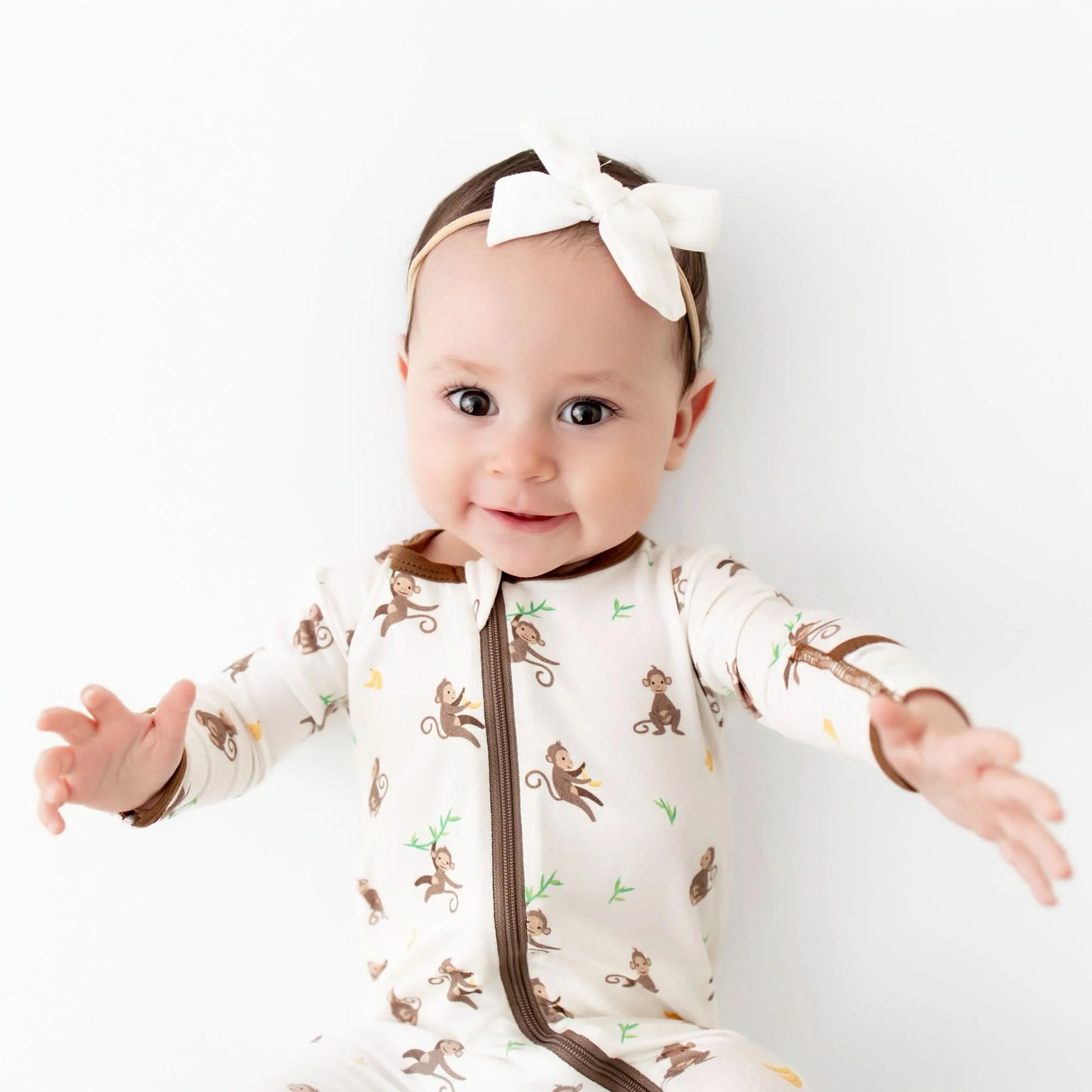 Monkey Zippered Footie