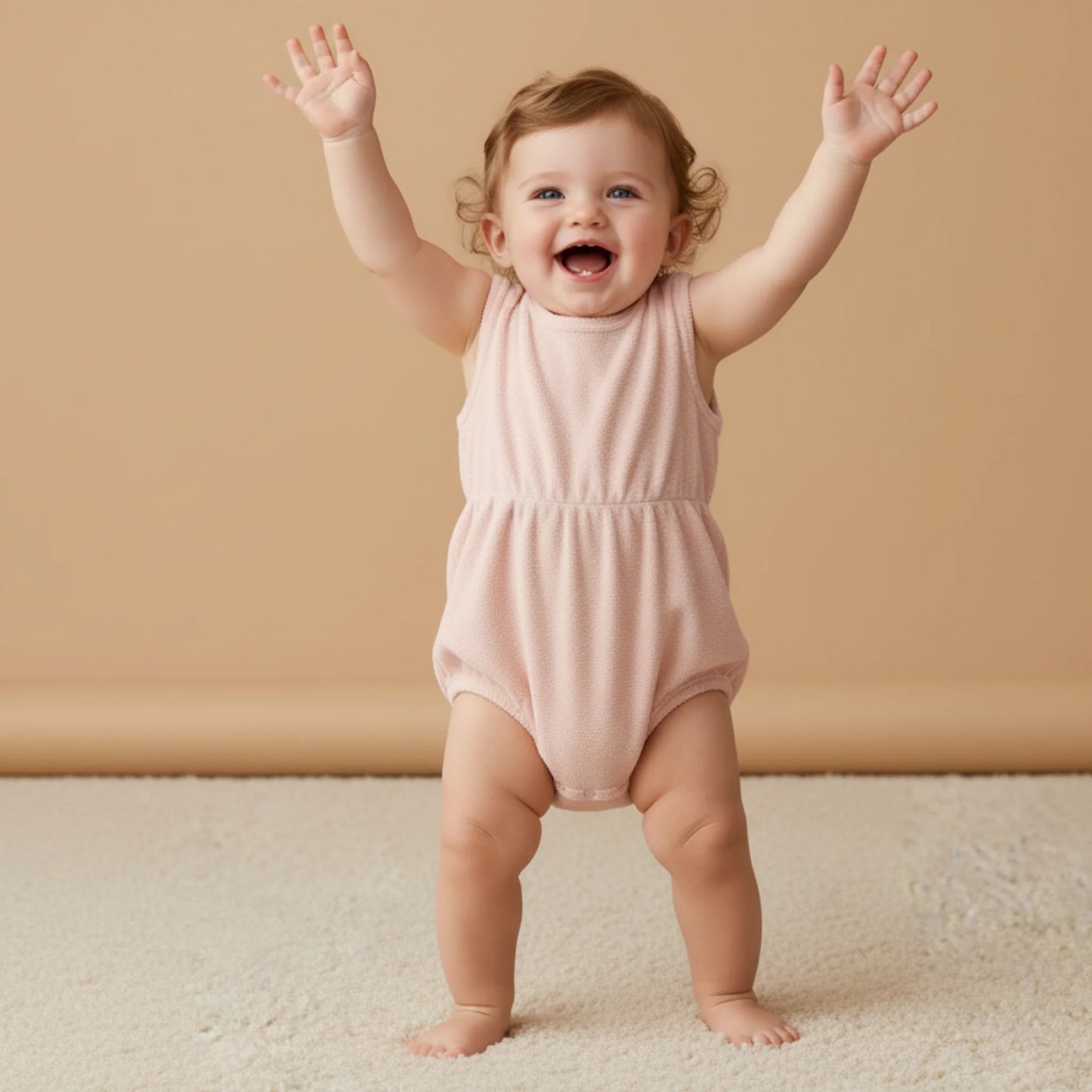 Clinch Romper- Blush