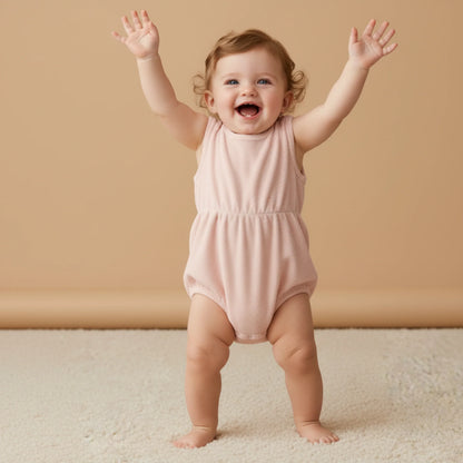 Clinch Romper- Blush