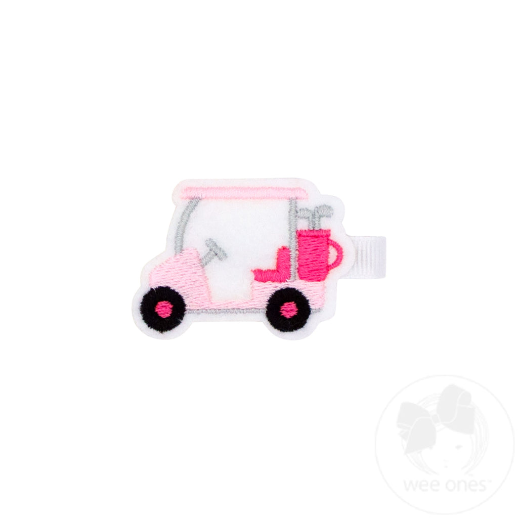 Golf Cart Felt Hair Clip