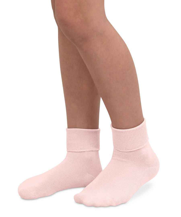 Jefferies Socks Smooth Toe Turn Cuff Socks, Pink