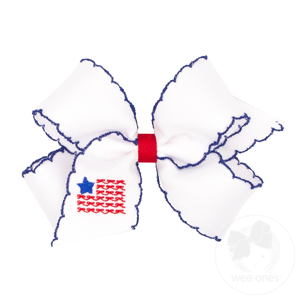 Medium Moonstich Bow with Americana Embroidery