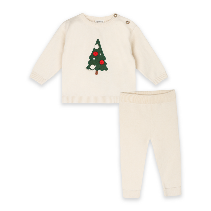 Jolly Christmas Knit Pullover and Pant Set