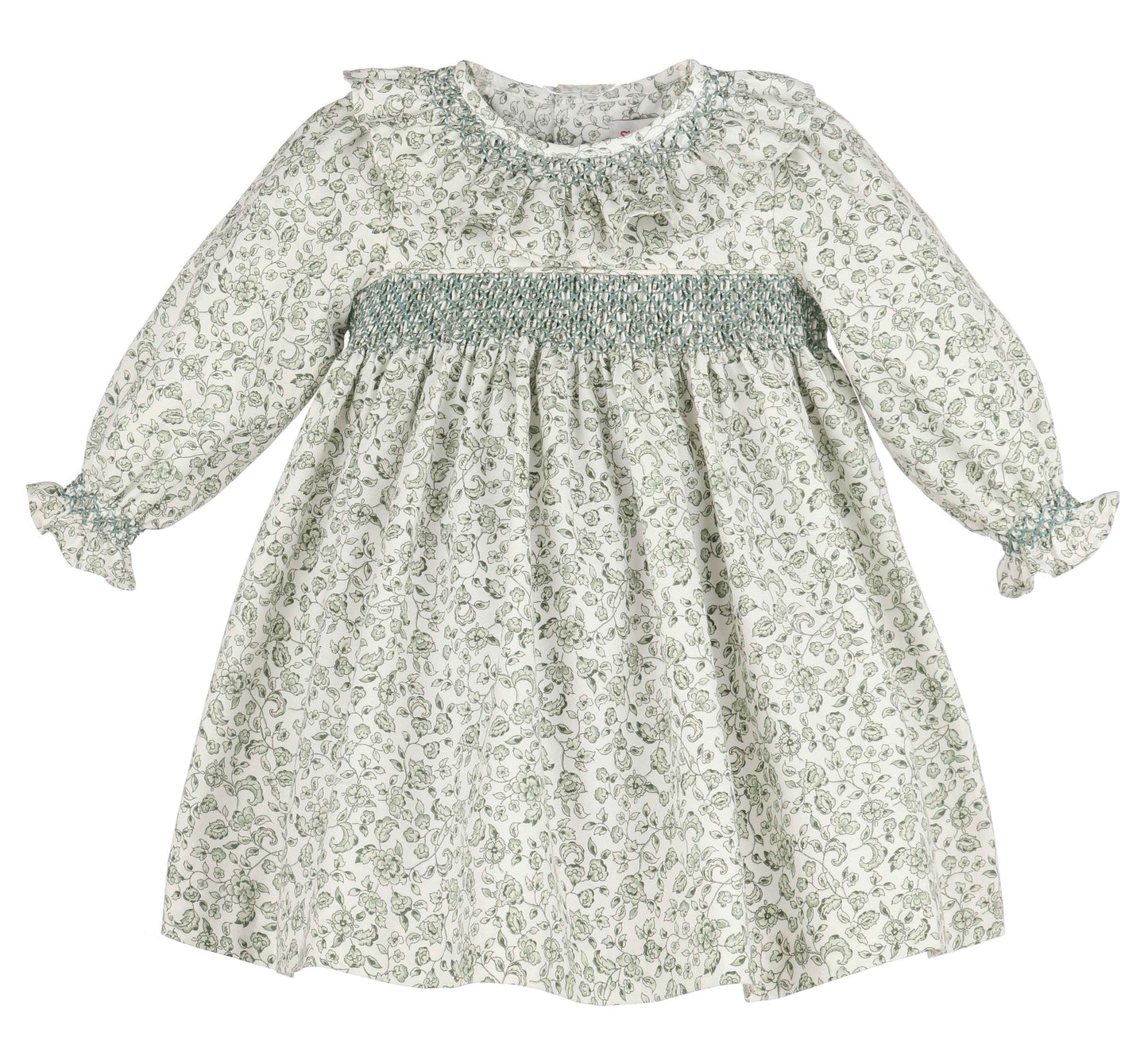 Heirloom Floral Dress, Green
