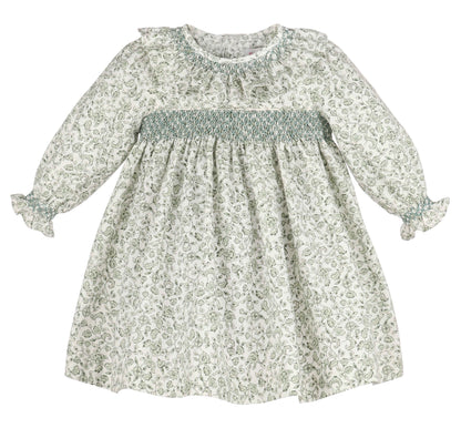 Heirloom Floral Dress, Green