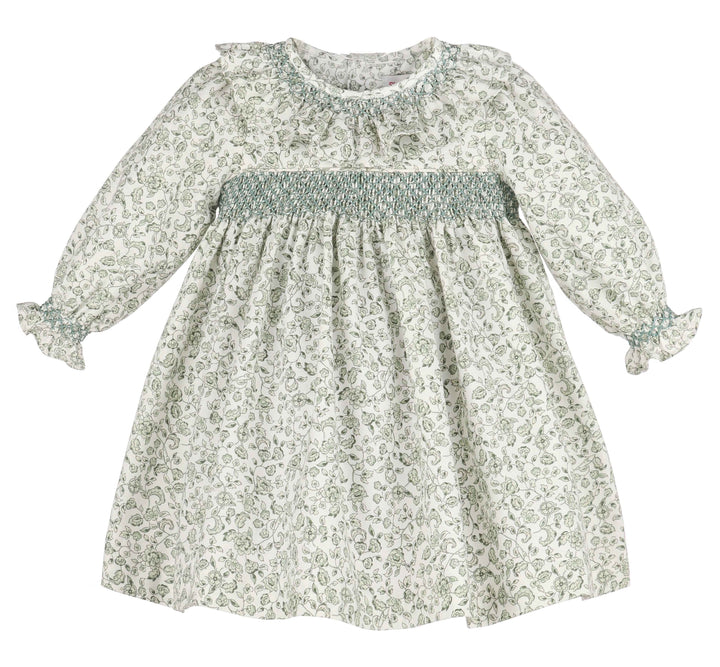 Heirloom Floral Dress, Green