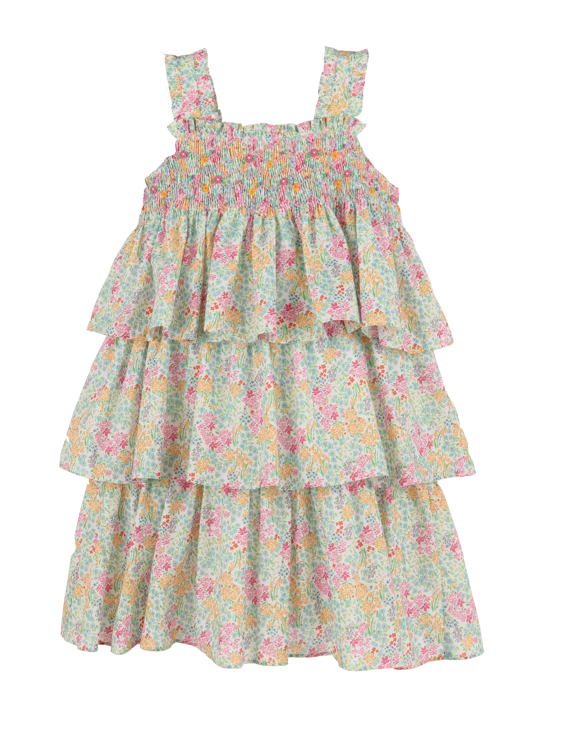 Garden Smock Ruffles Dress