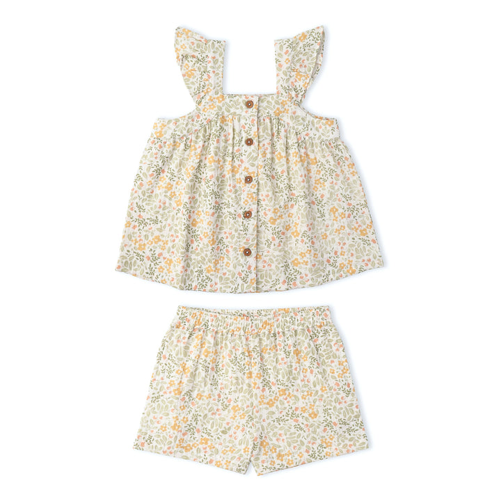 Flutter Top & Shorts Set- Bloomfield