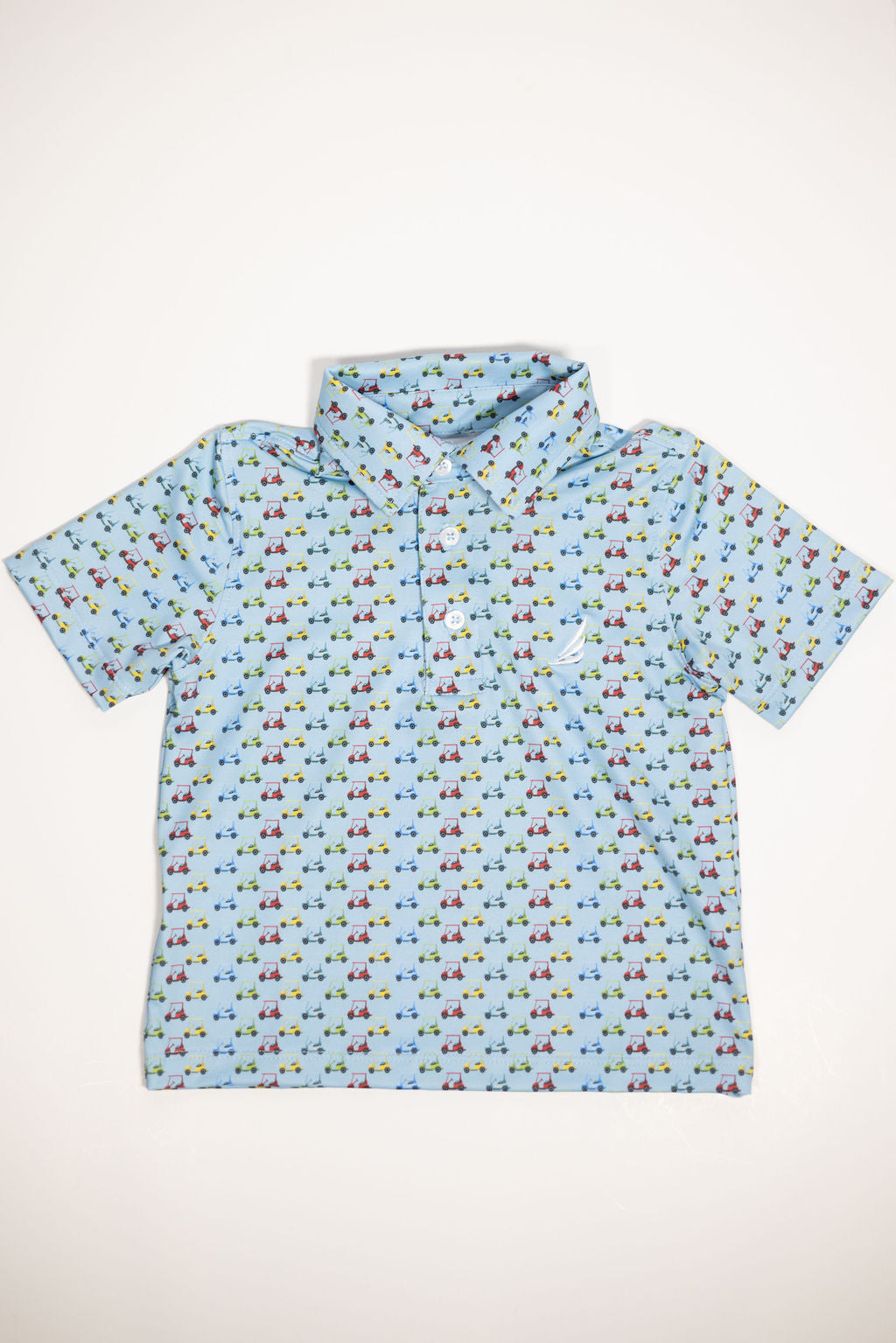 Boys Golf Cart Performance Polo