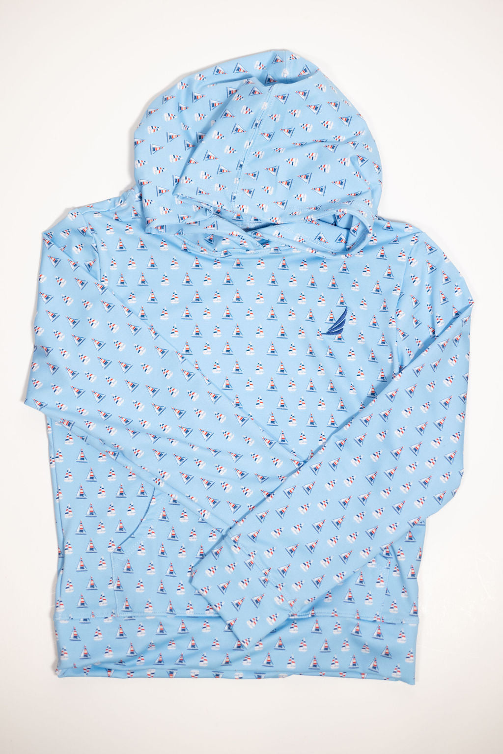 Boys Sailboat Print Performance Hoodie