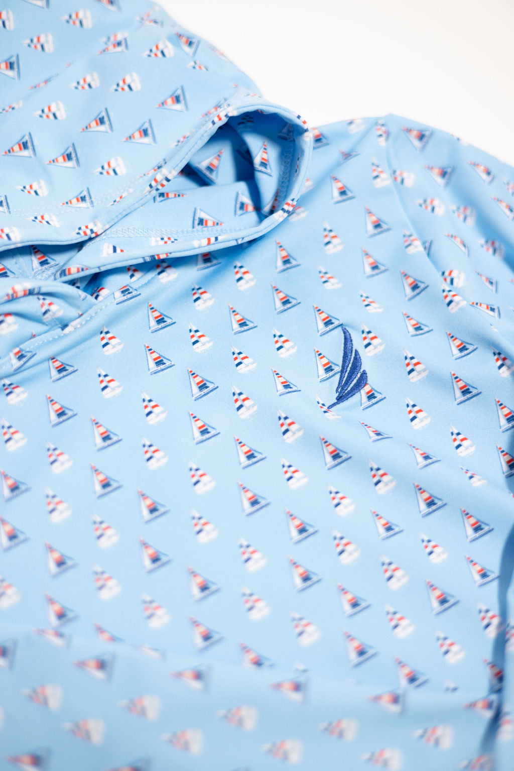 Boys Sailboat Print Performance Hoodie