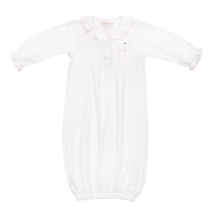 Baby Teddy Bear Cotton Knit Sack, Pink
