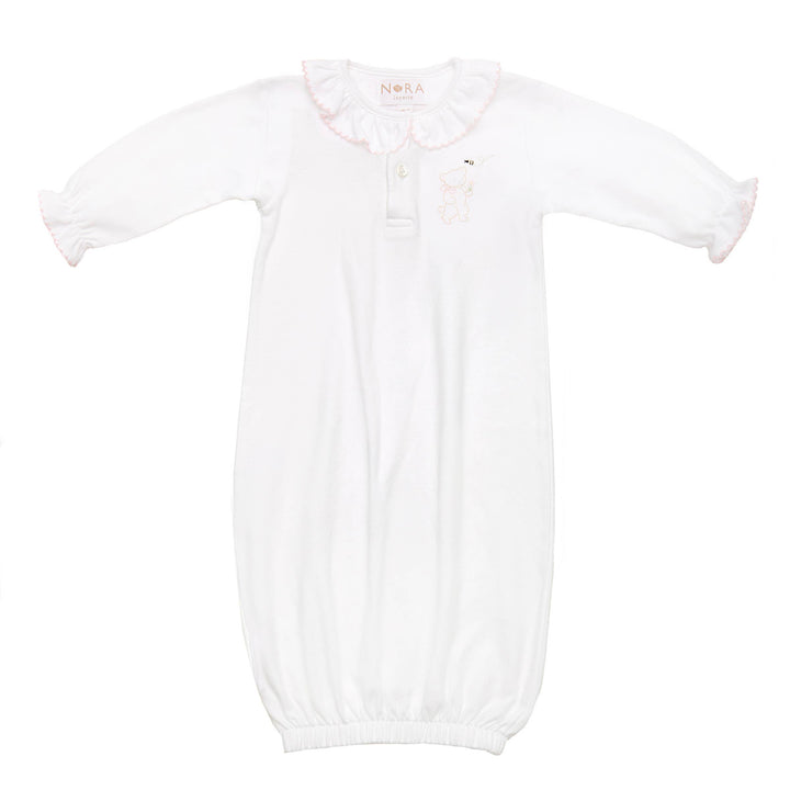 Baby Teddy Bear Cotton Knit Sack, Pink