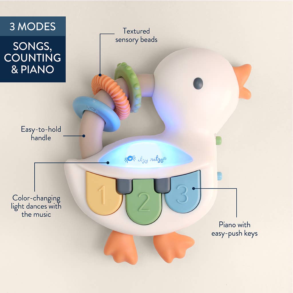 Bitzy Tunes Goose - Light-up Interactive Piano Toy