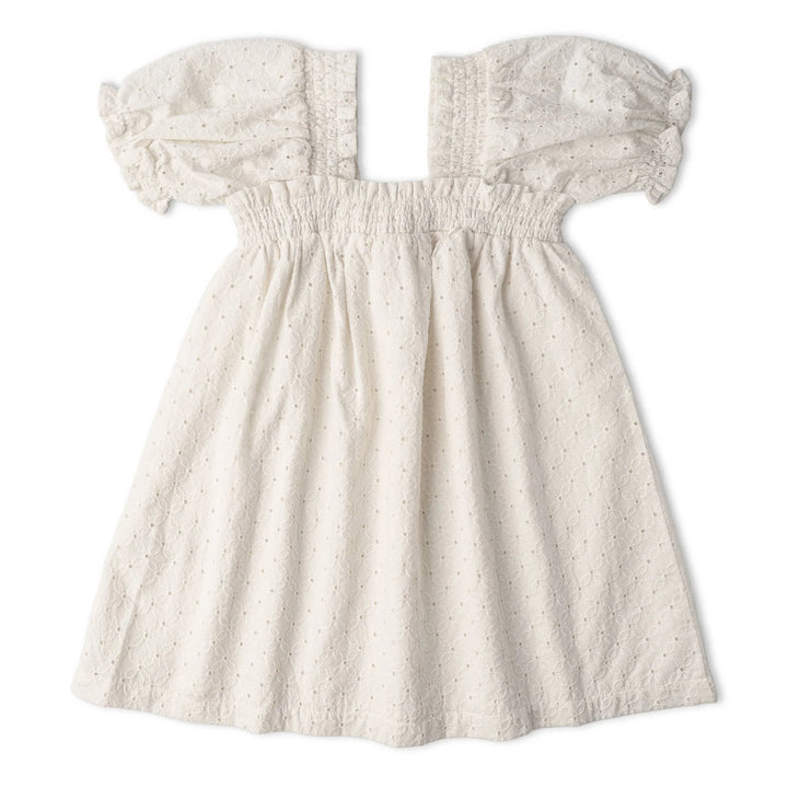 Eyelet Bubble Sleeve Dress