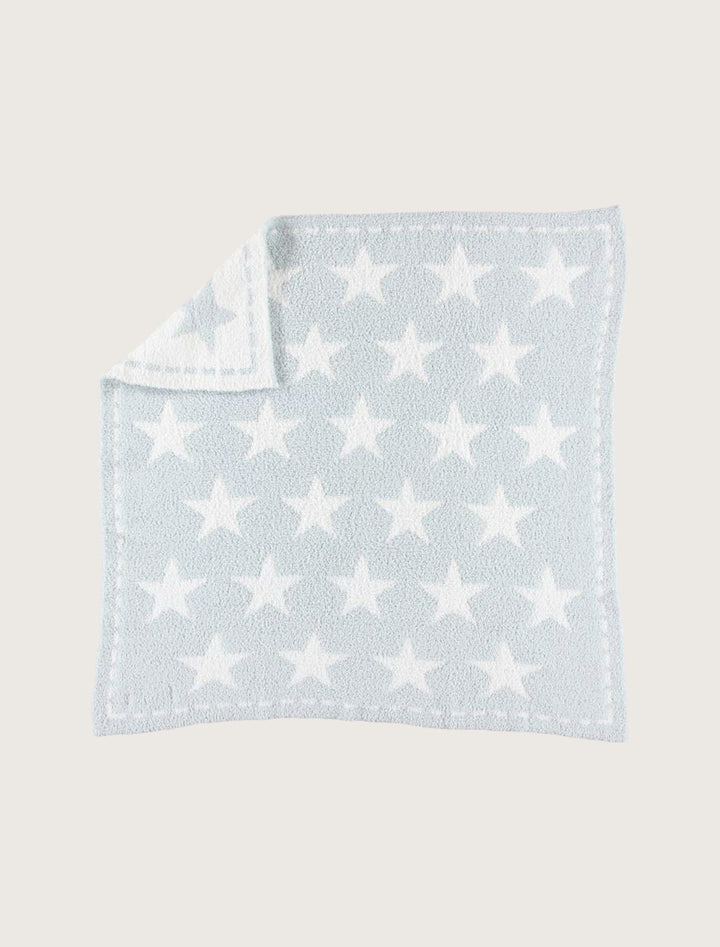 CozyChic Dream Receiving Blanket, Aqua Ice/White