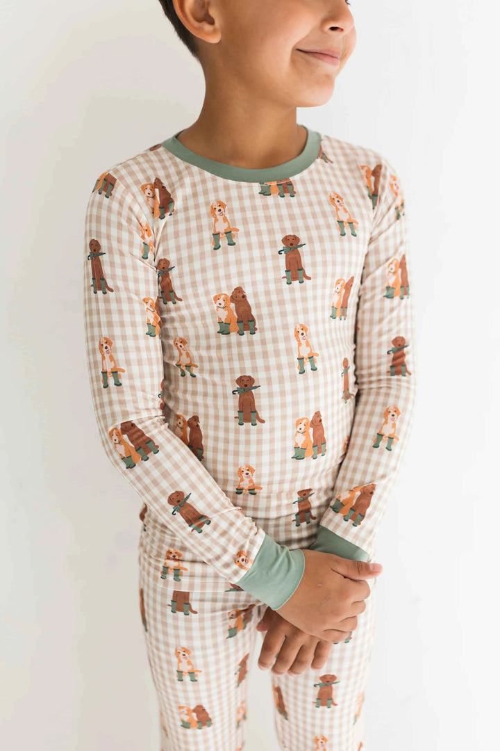 Green Pup Friends Pajama Set