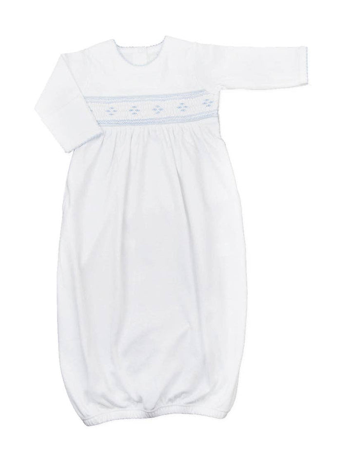 Hand Smocked White Pima Cotton Daygown