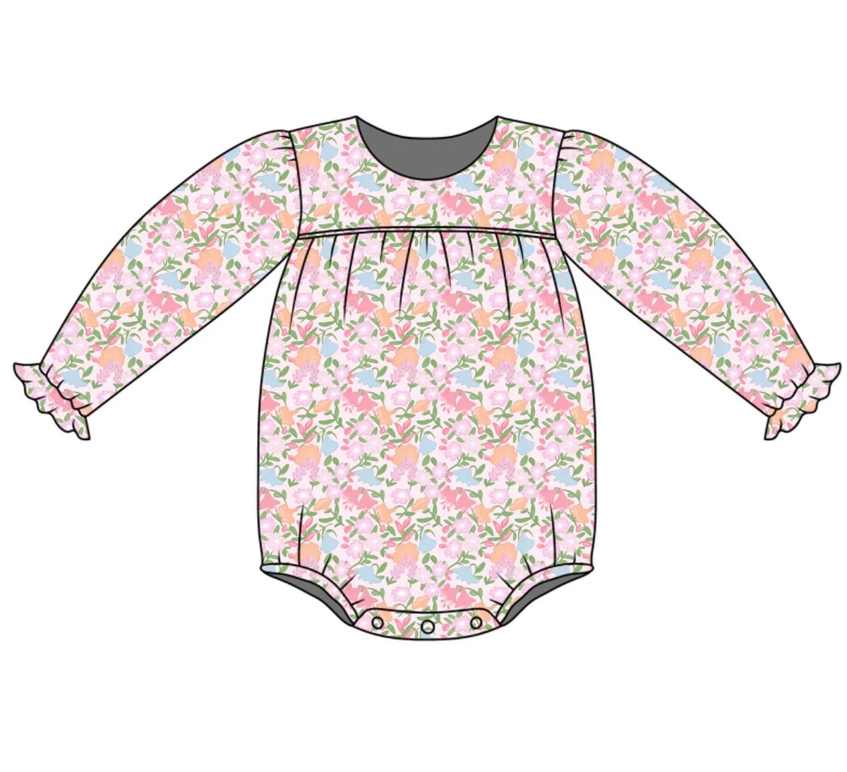 Long Sleeve Abigail Bubble- Ashford Park Floral