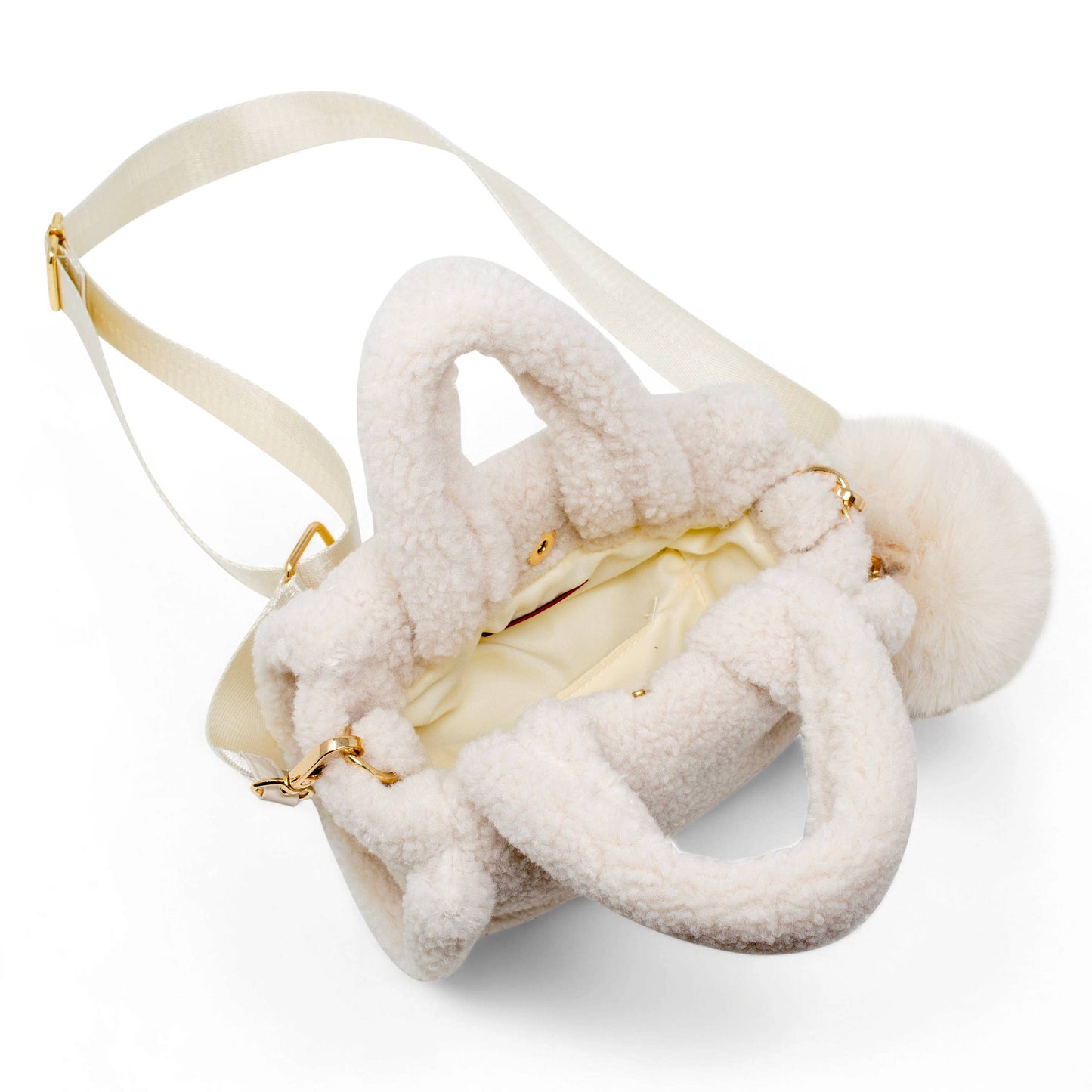 Girl's Cozy Cloud Mini Duffle Bag: Beige