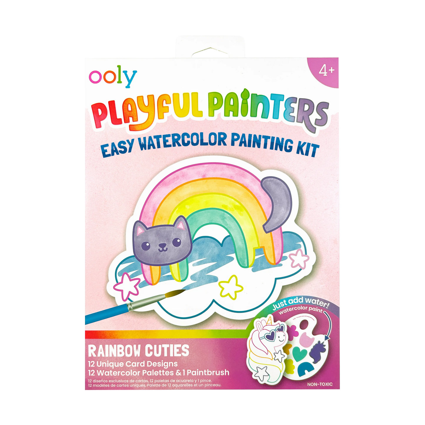 Playful Painters: Easy Watercolor Painting Kit - Rainbow Cut