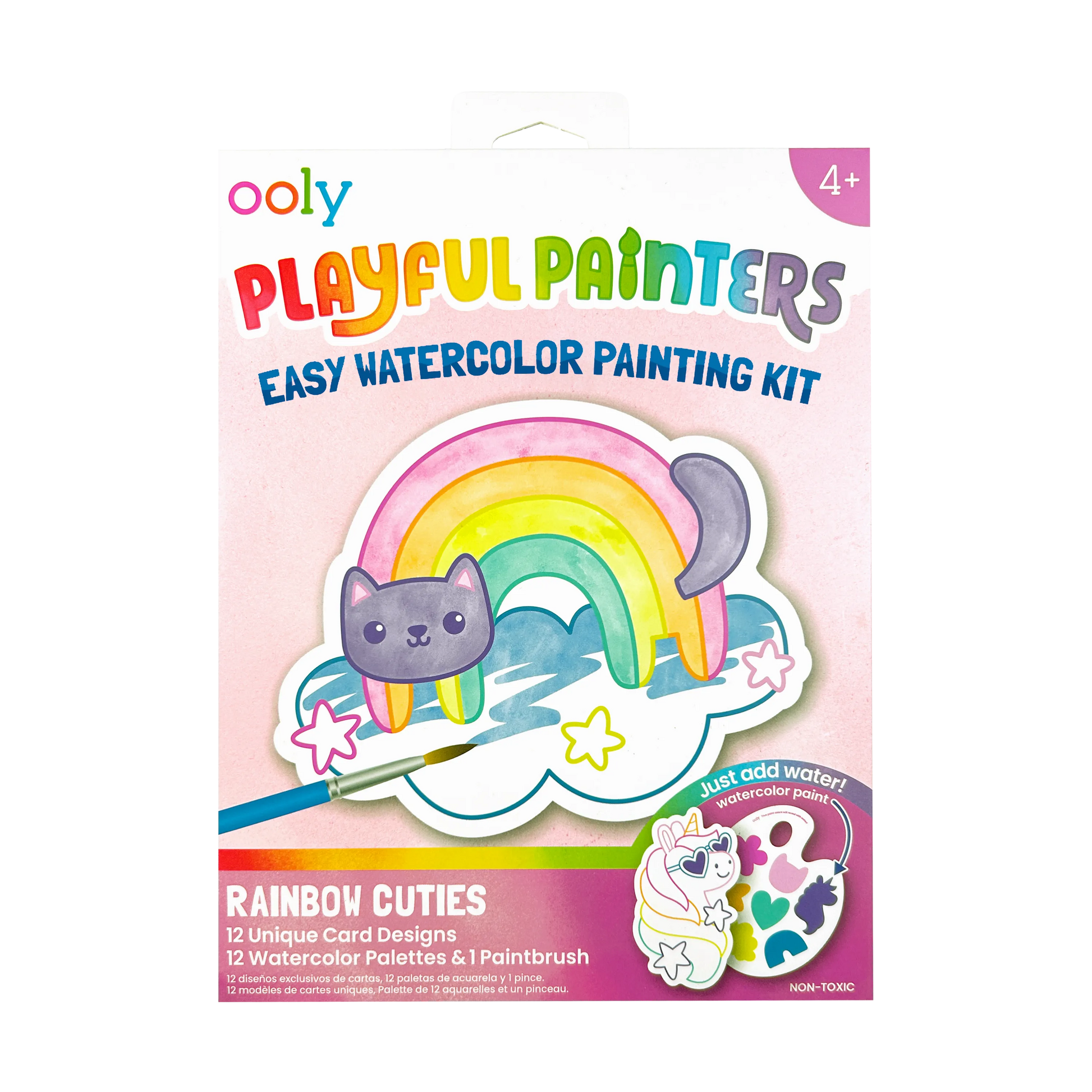 Playful Painters: Easy Watercolor Painting Kit - Rainbow Cut