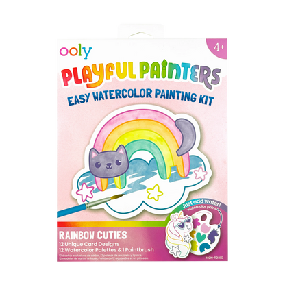 Playful Painters: Easy Watercolor Painting Kit - Rainbow Cut
