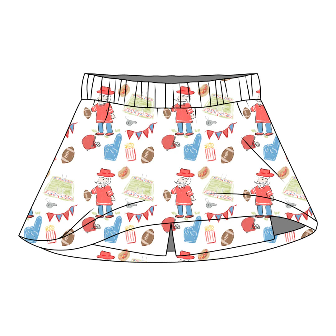 Sara Catherine Skort- Game Day Red & Blue