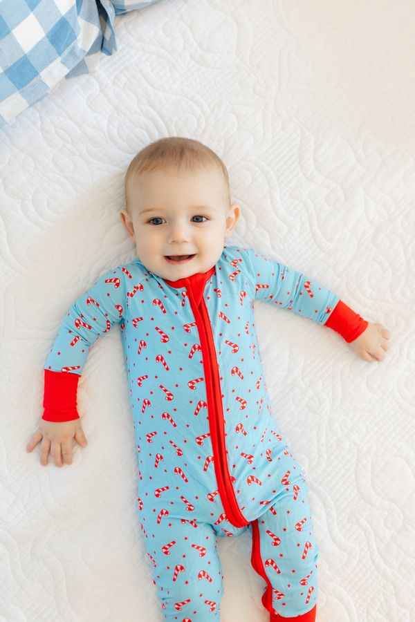 Candy Cane Zipper Romper