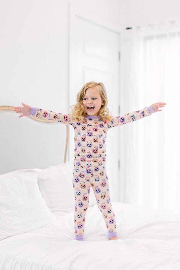 Pink Halloween Bucket PJ Set