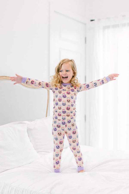 Pink Halloween Bucket PJ Set