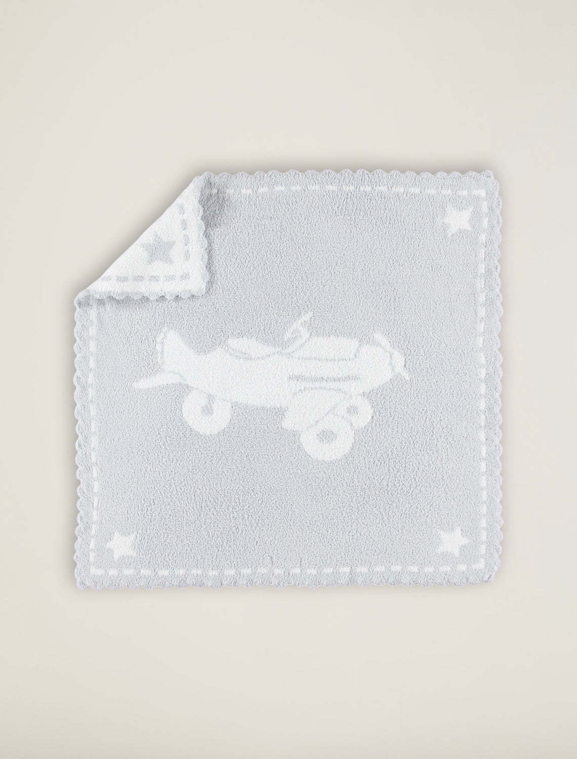 CozyChic Scalloped Receiving Blanket-Airplanes