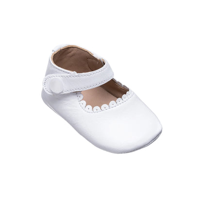 Baby Mary Janes White Leather