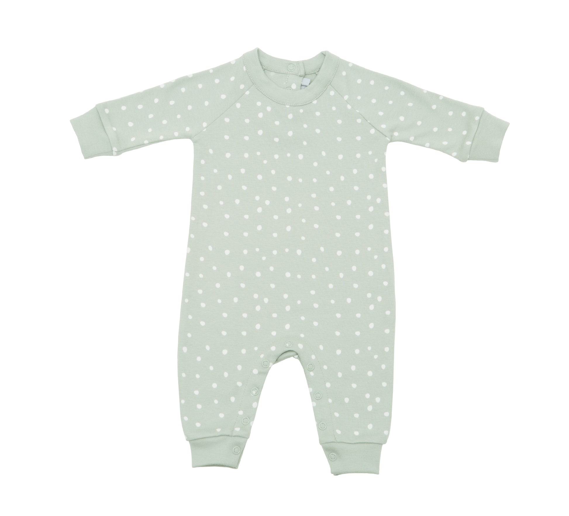 Moss Grey and White Spot Romper