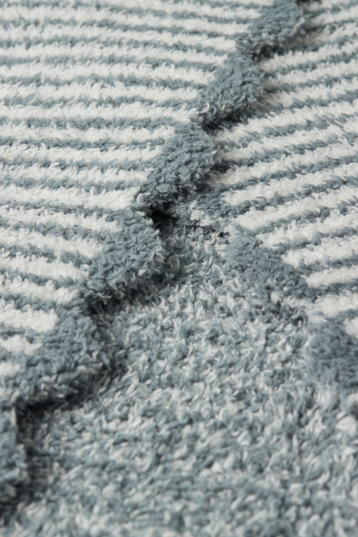 CozyChic Stripe Scallop Receiving Blanket, Blue Cove