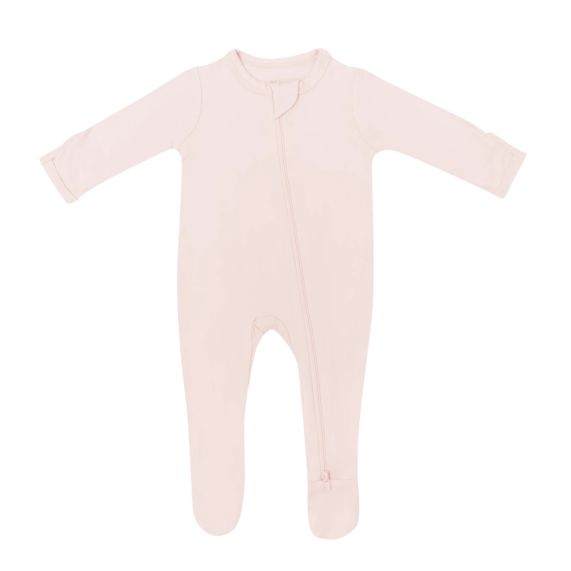 Kyte Baby Zippered Bamboo Footie- Blush