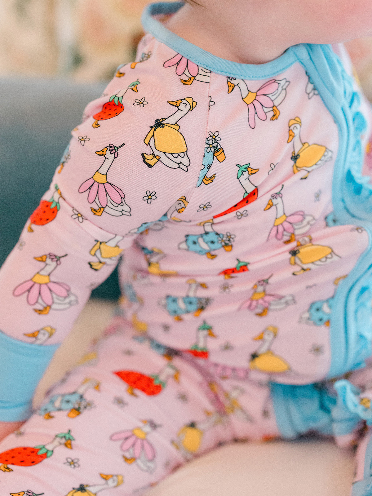 Silly Goose Ruffle Romper