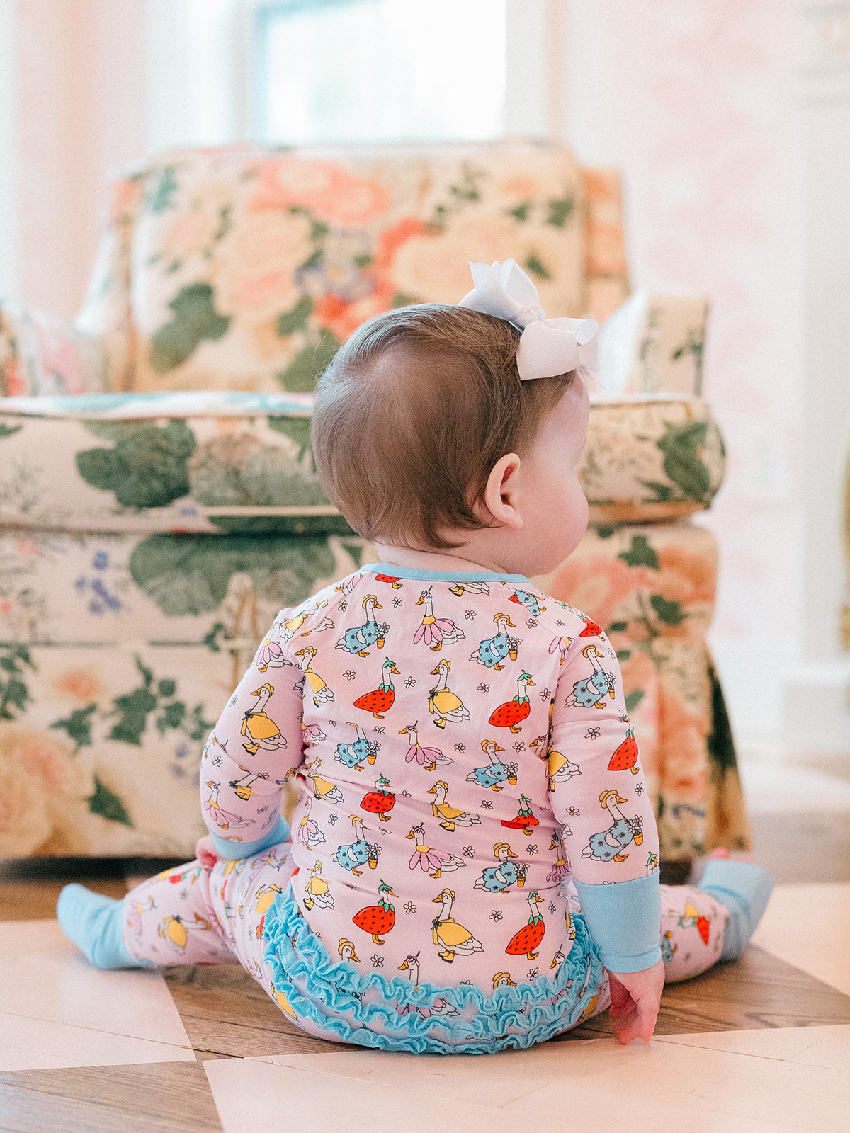 Silly Goose Ruffle Romper