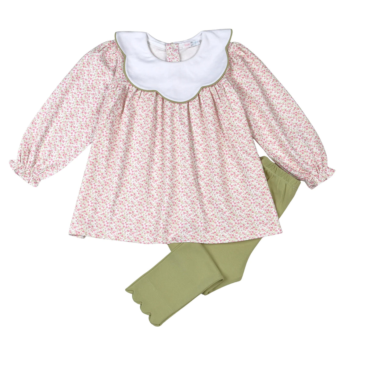 Melody Pima Scallop Collar Set