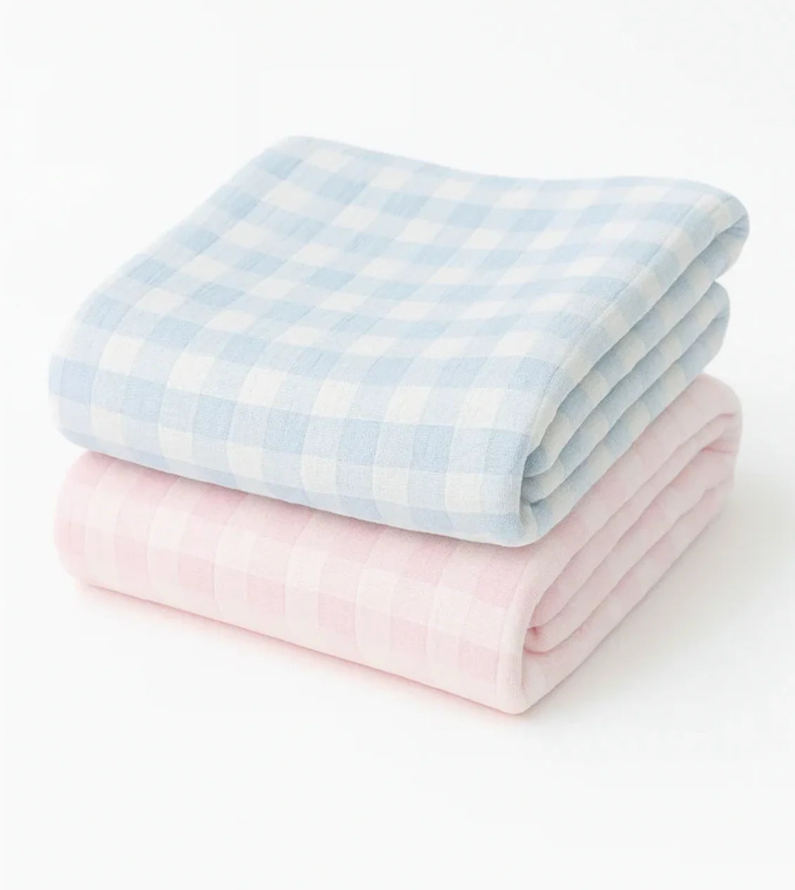 Blue Gingham Baby Blanket