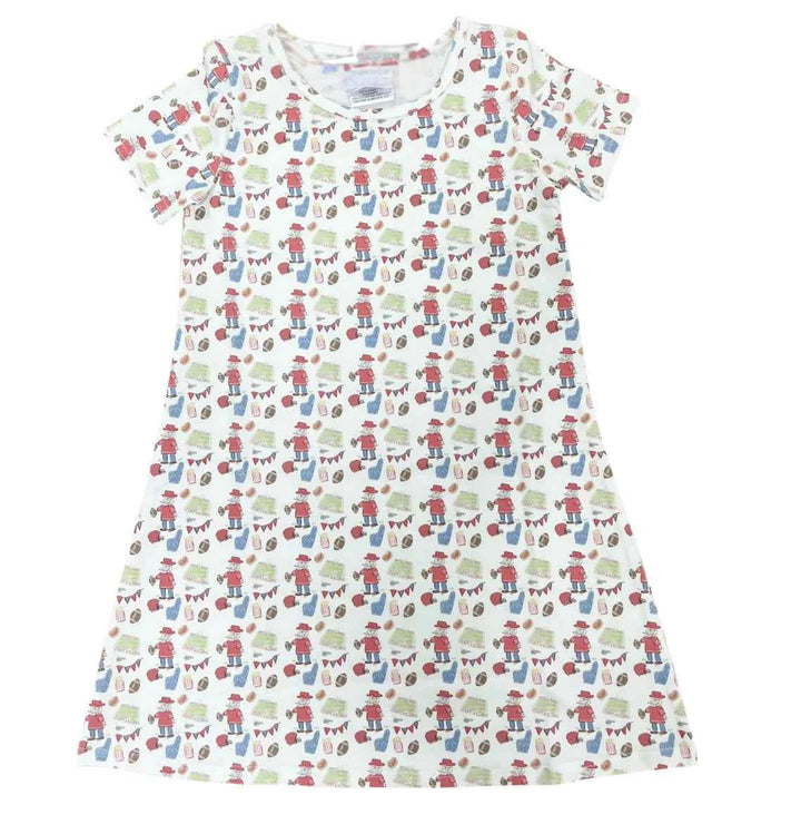 Charlotte Play Dress- Game Day Red and Blue