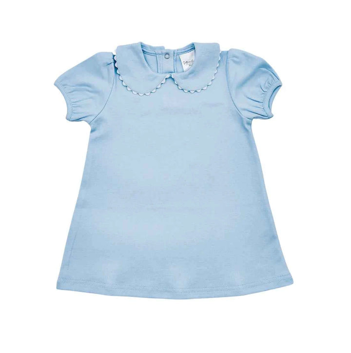 Scalloped Dress, Light Blue