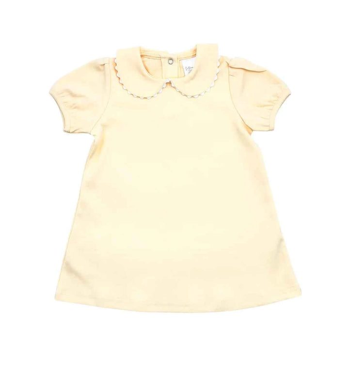 Scalloped Dress, Light Yellow