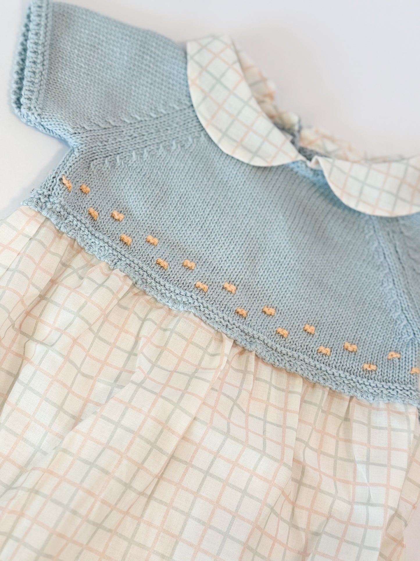 Short Sleeve Plaid Bubble