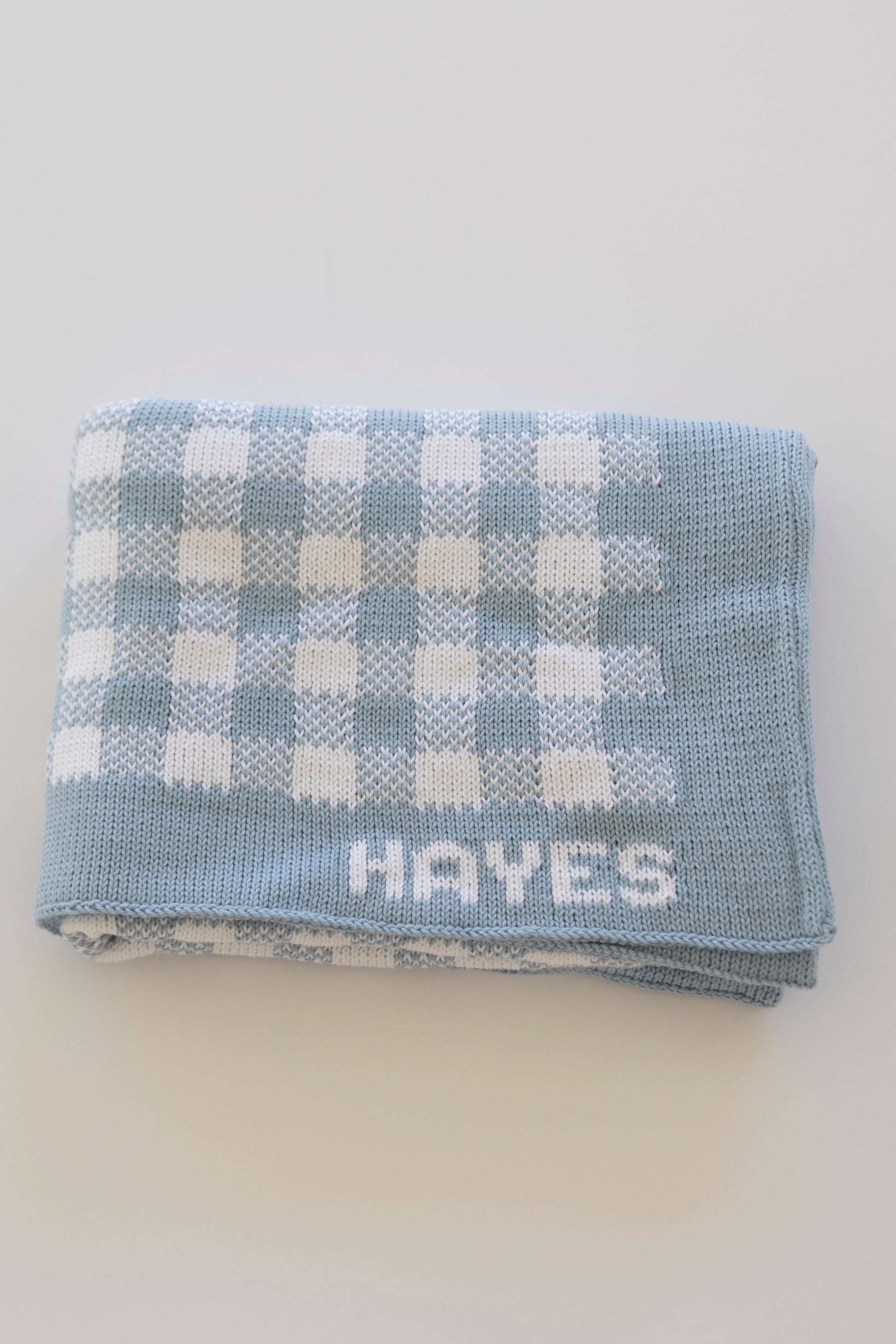 Custom Knit Monogram Stroller Blanket