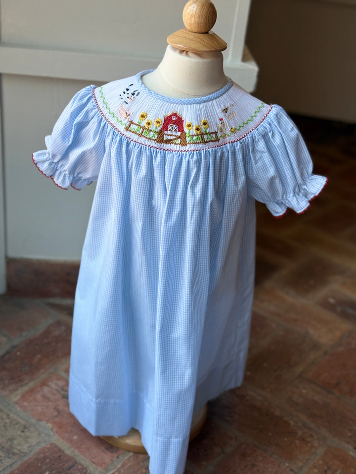 Farm Smocked Bishop Dress