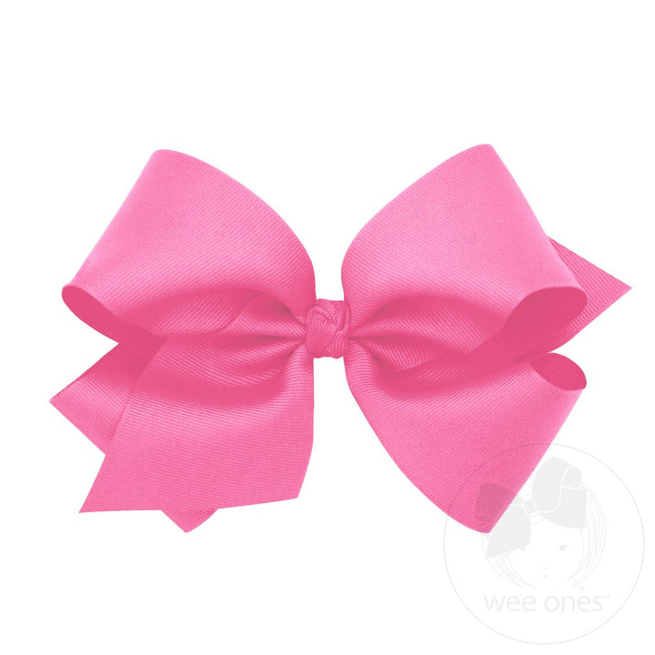 King Grosgrain Bow, Hot Pink