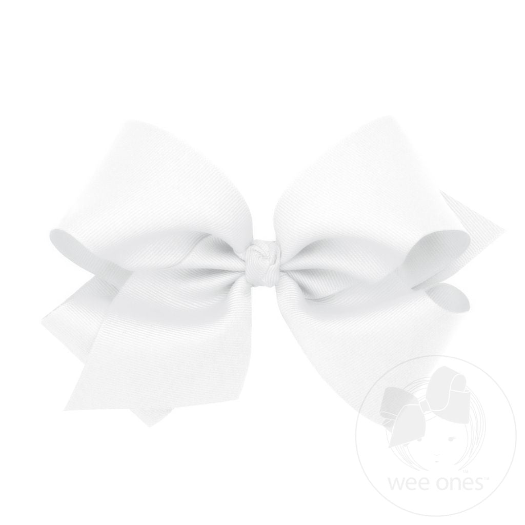 King Grosgrain Bow, White